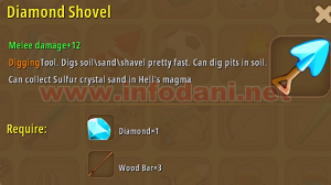 craft diamond shovel