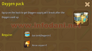 craft oxygen pack